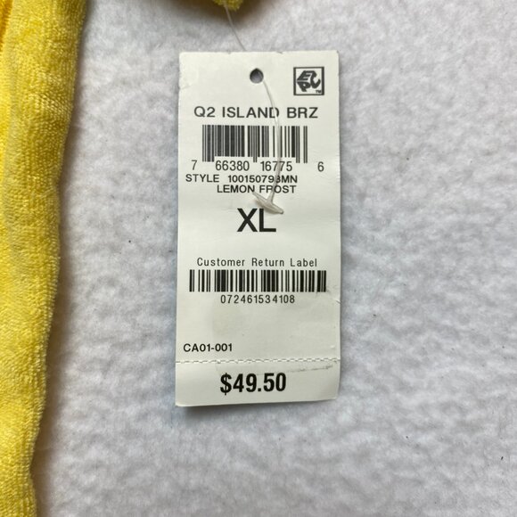 Club Room Terry Polo Shirt Men's XL Lemon Frost Short Sleeve $49 NWT - Picture 3 of 8